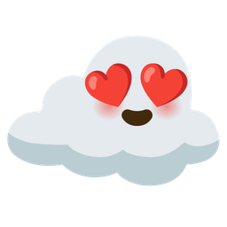 smiling face with heart-eyes and cloud