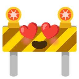 smiling face with heart-eyes and construction