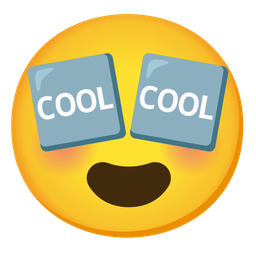 smiling face with heart-eyes and COOL button