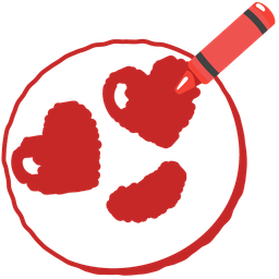 smiling face with heart-eyes and crayon
