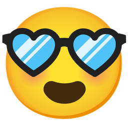 smiling face with heart-eyes and disguised face