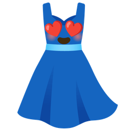 smiling face with heart-eyes and dress