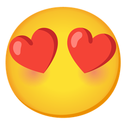 smiling face with heart-eyes and face without mouth