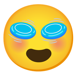 smiling face with heart-eyes and flying disc