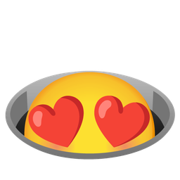 smiling face with heart-eyes and hole