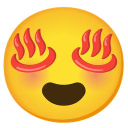 smiling face with heart-eyes and hot springs