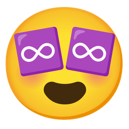 smiling face with heart-eyes and infinity