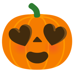 smiling face with heart-eyes and jack-o-lantern