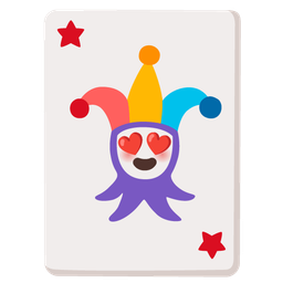 smiling face with heart-eyes and joker