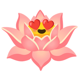 smiling face with heart-eyes and lotus