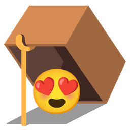 smiling face with heart-eyes and mouse trap