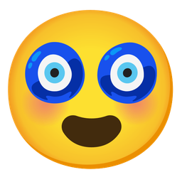 smiling face with heart-eyes and nazar amulet