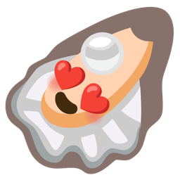smiling face with heart-eyes and oyster