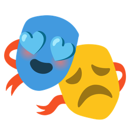 smiling face with heart-eyes and performing arts