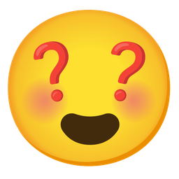 smiling face with heart-eyes and red question mark