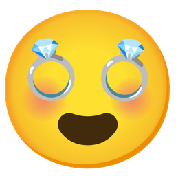 smiling face with heart-eyes and ring