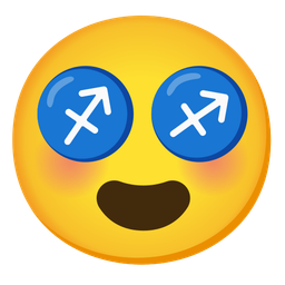 smiling face with heart-eyes and Sagittarius
