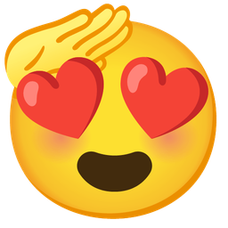 smiling face with heart-eyes and saluting face