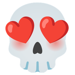 smiling face with heart-eyes and skull