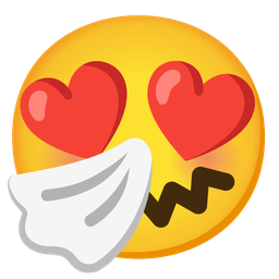 smiling face with heart-eyes and sneezing face