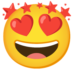 Smiling face with heart-eyes and Star-struck