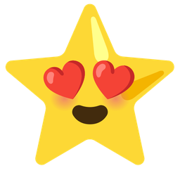 smiling face with heart-eyes and star
