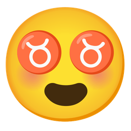 smiling face with heart-eyes and Taurus