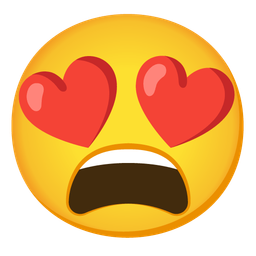 smiling face with heart-eyes and tired face