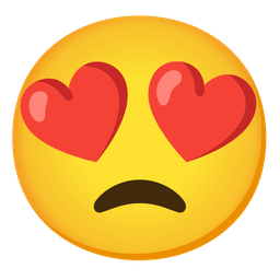 smiling face with heart-eyes and unamused face