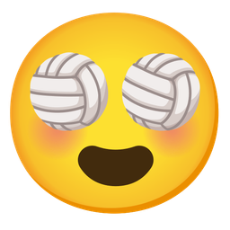 smiling face with heart-eyes and volleyball
