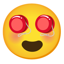 smiling face with heart-eyes and yo-yo