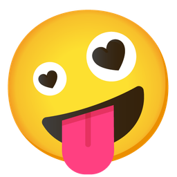 Smiling face with heart-eyes and Zany face