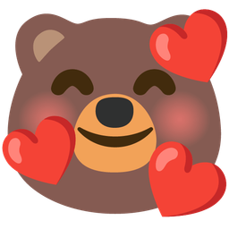 smiling face with hearts and bear