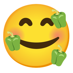 smiling face with hearts and bell pepper