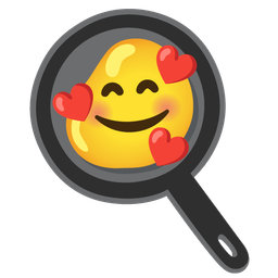 smiling face with hearts and cooking