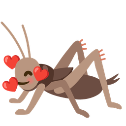 smiling face with hearts and cricket