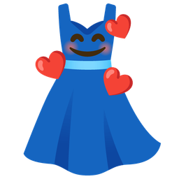 smiling face with hearts and dress