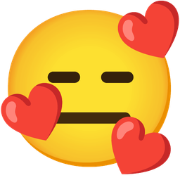 smiling face with hearts and expressionless face