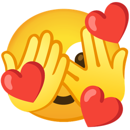 smiling face with hearts and face with peeking eye