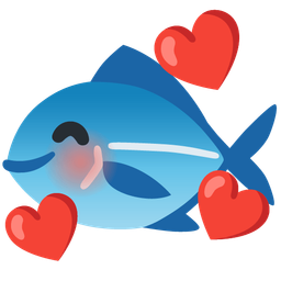 smiling face with hearts and fish