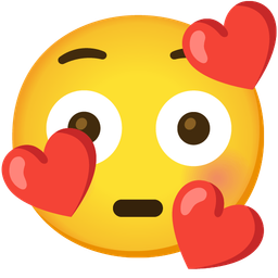 smiling face with hearts and flushed face