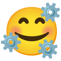 smiling face with hearts and gear