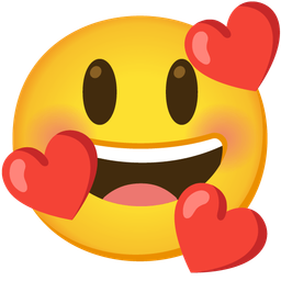 Smiling face with hearts and Grinning face with big eyes