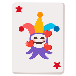 smiling face with hearts and joker