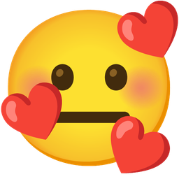 smiling face with hearts and neutral face