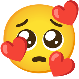 smiling face with hearts and pleading face