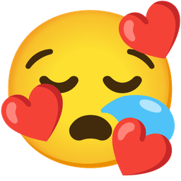 smiling face with hearts and sleepy face