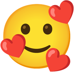 Smiling face with hearts and Slightly smiling face