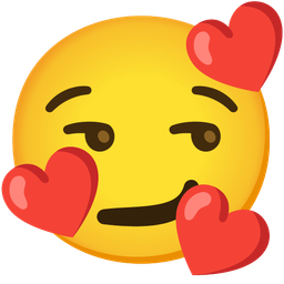 smiling face with hearts and smirking face