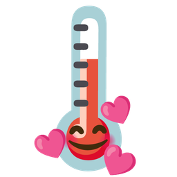 smiling face with hearts and thermometer